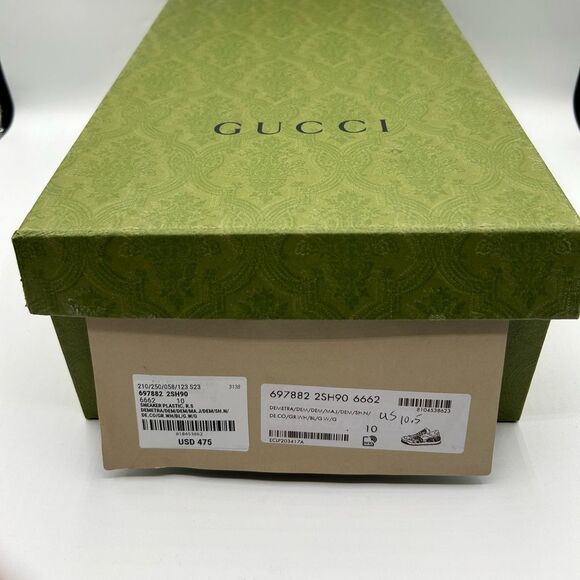 Gucci Basket Low Multicolor Demetra Men's Sneakers US 10.5 Made in Italy NWT - Picture 10 of 14